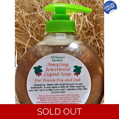 8 oz. Amazing Jewelweed/"Heal All" Plant Liquid Soap